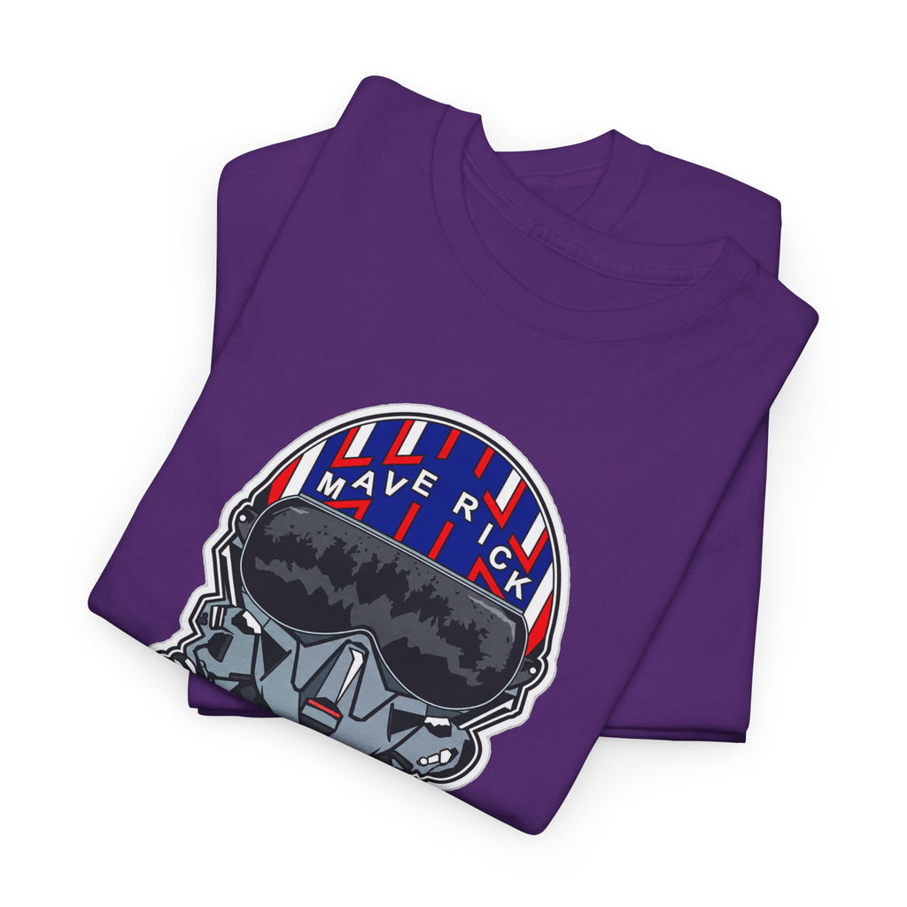 Skull Pilgrim Tee — Retro Striped 'Maverick' Helmet Graphic Shirt