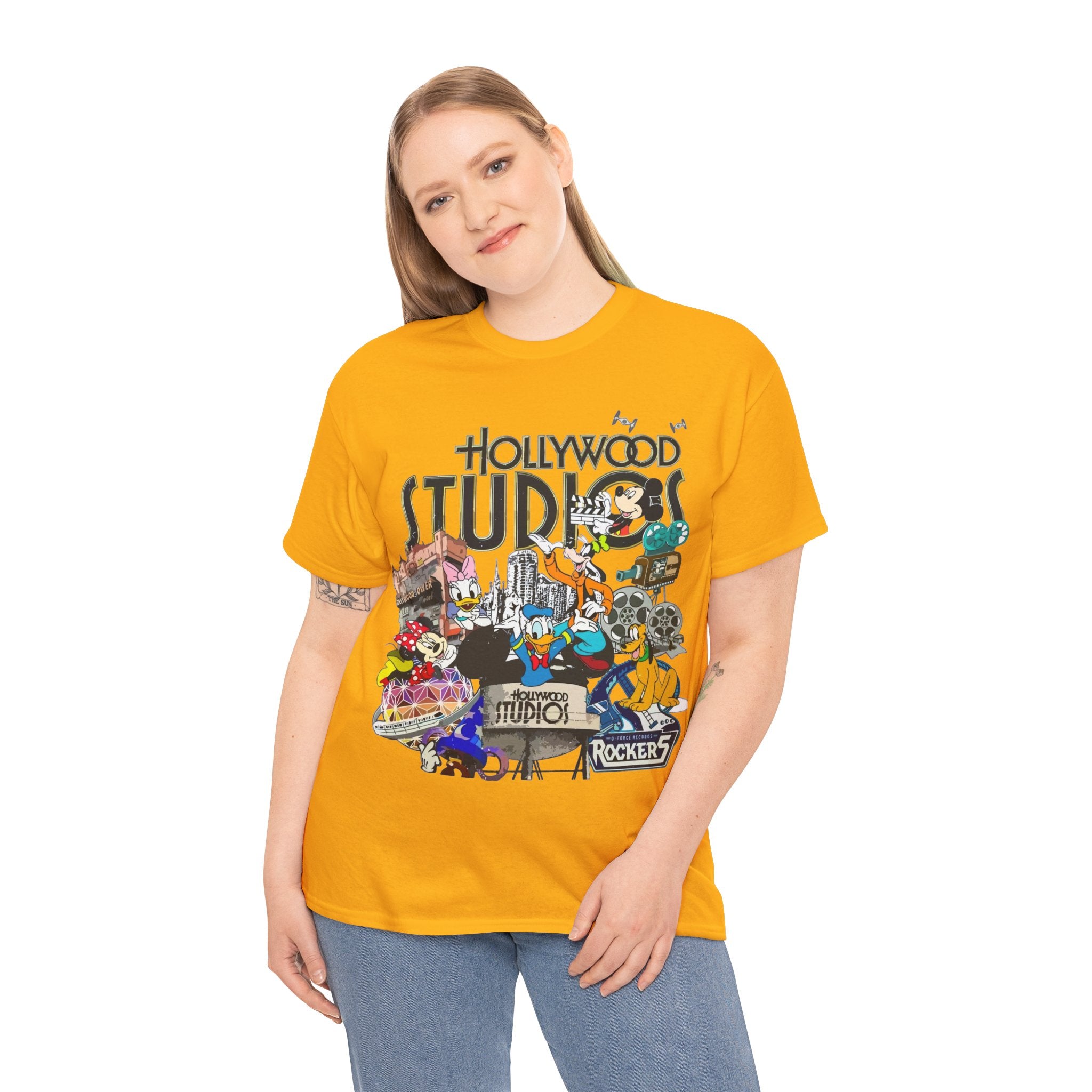 Hollywood Studios Collage T-Shirt — Vintage Theme Park Character Tee