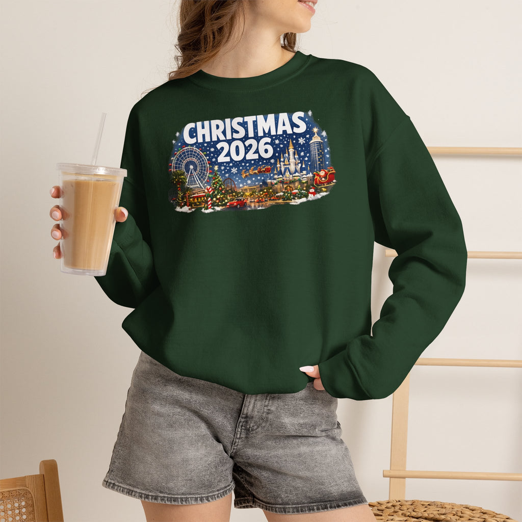 Christmas 2026 Holiday Sweatshirt – Festive Winter Cityscape Crewneck