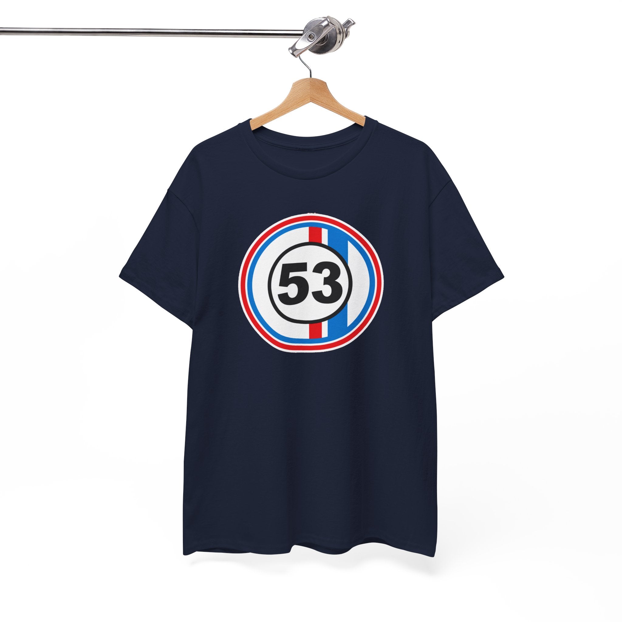 Racing Stripe Number 53 Cotton T-Shirt / Tee
