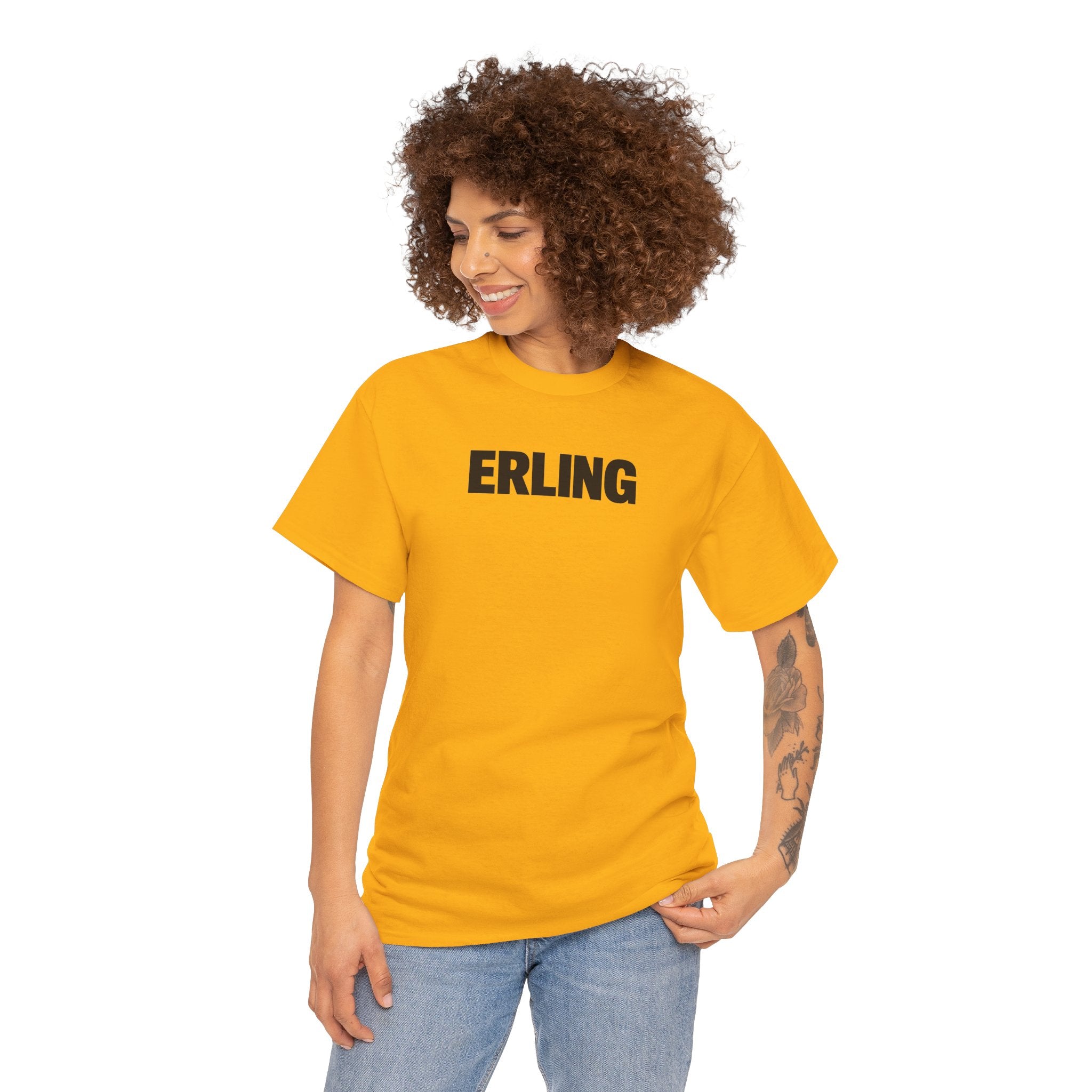 Erling Haaland Name Tee — Minimalist White Graphic T-Shirt