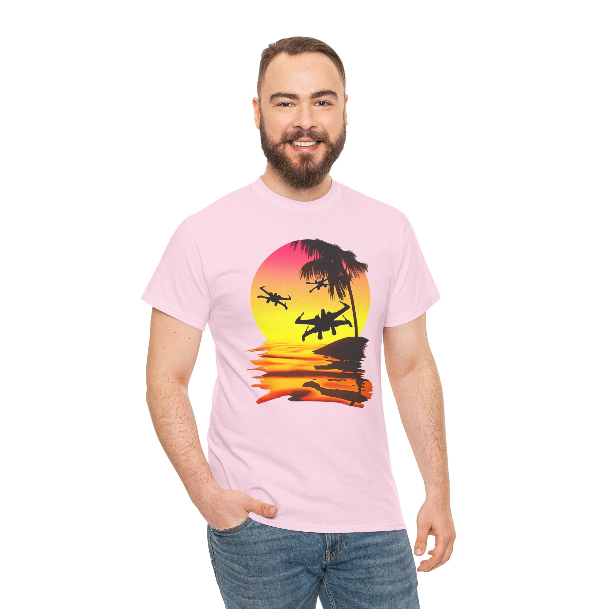 Star Wars X-Ring Sunset Beach Plane T-Shirt