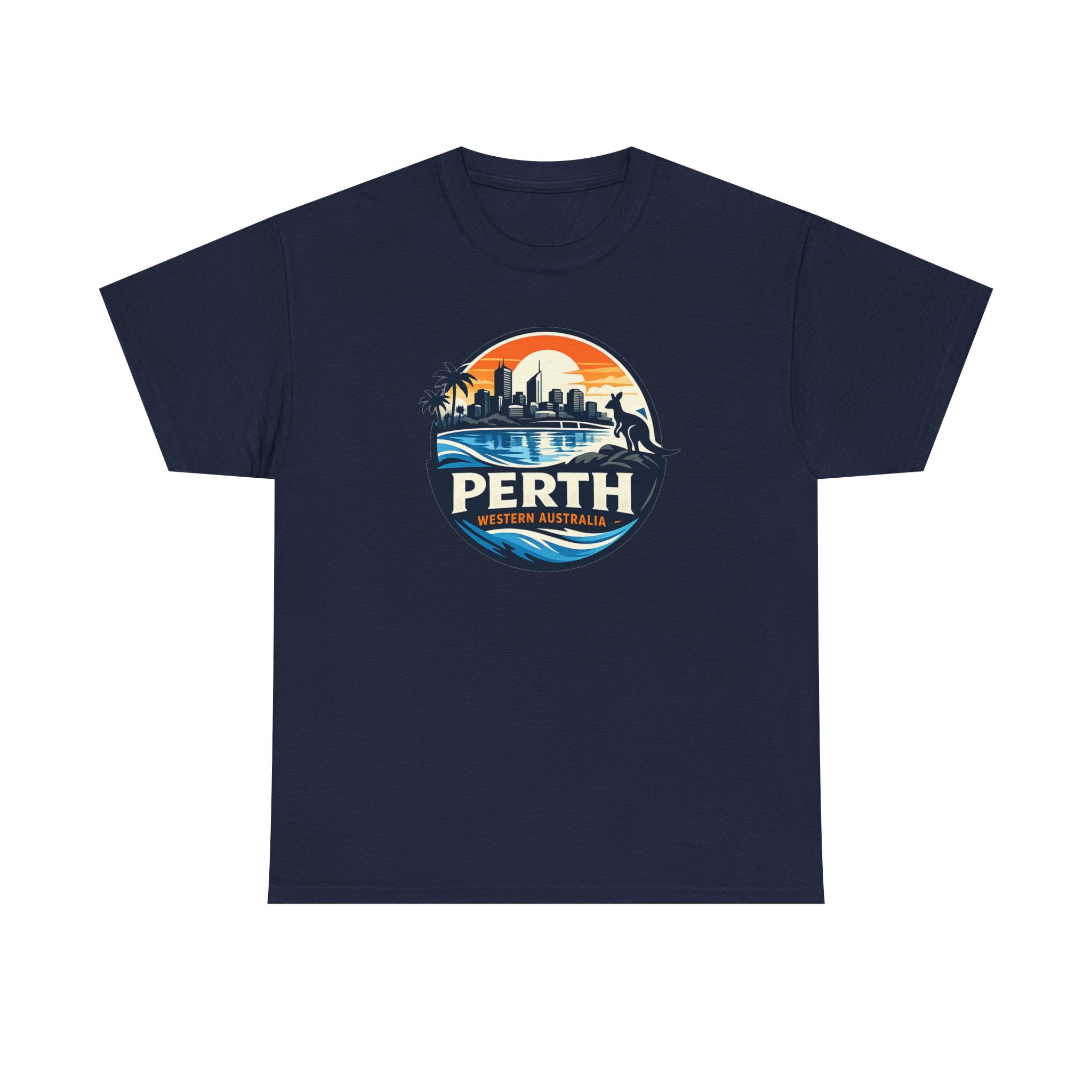 Perth Sunset Graphic Tee — Western Australia Beach Skyline T-Shirt