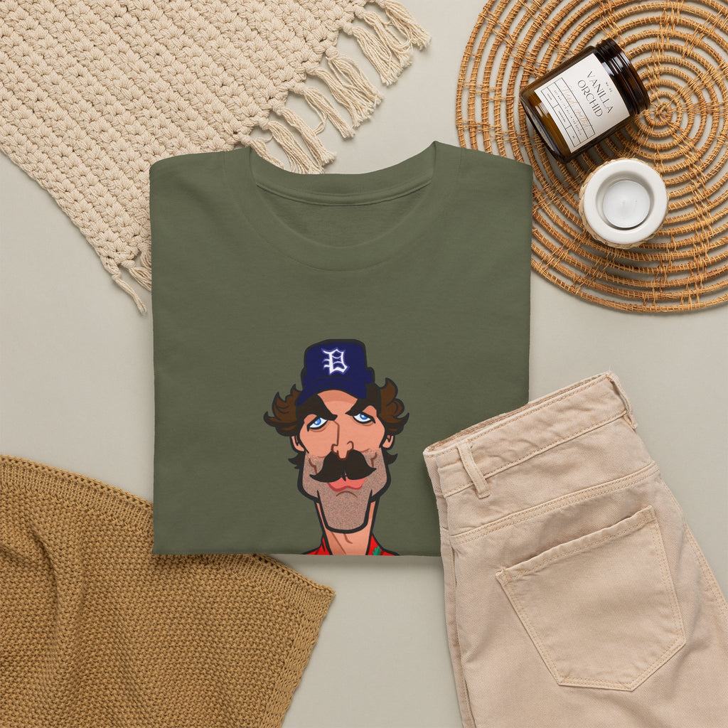 Magnum PI Retro Caricature T-Shirt — Retro Mustache Hat Portrait Tee