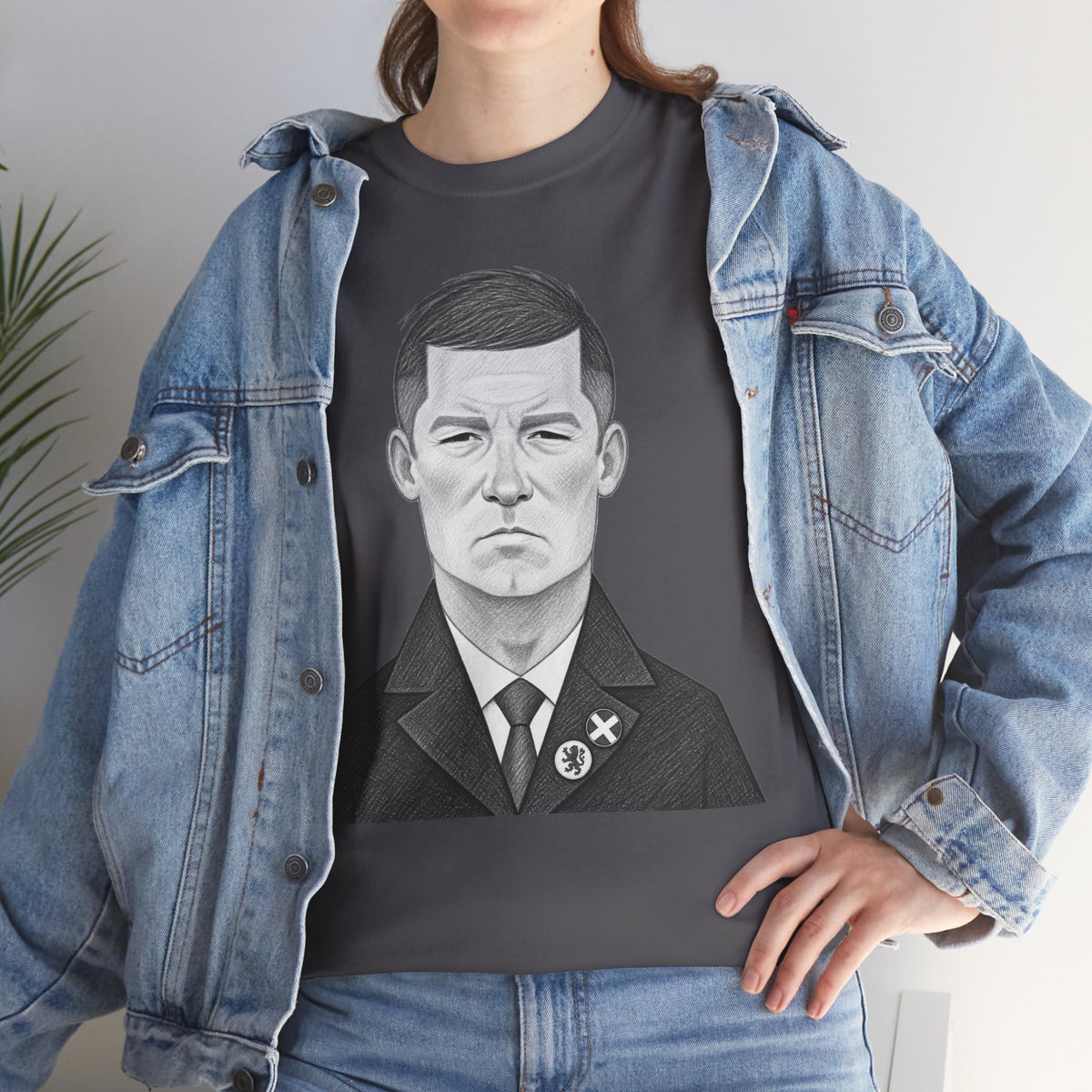 Sir Alex Ferguson Cotton T-Shirt — Vintage Stoic Portrait Shirt