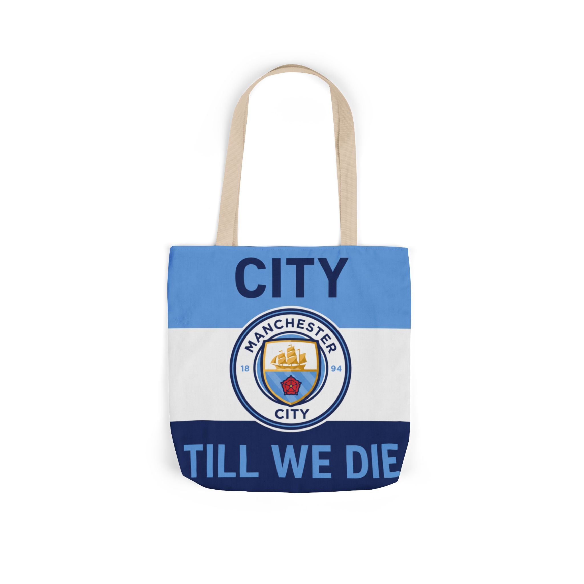 City Till We Die Unofficial Canvas Tote Bag — Manchester Football Fan Bag