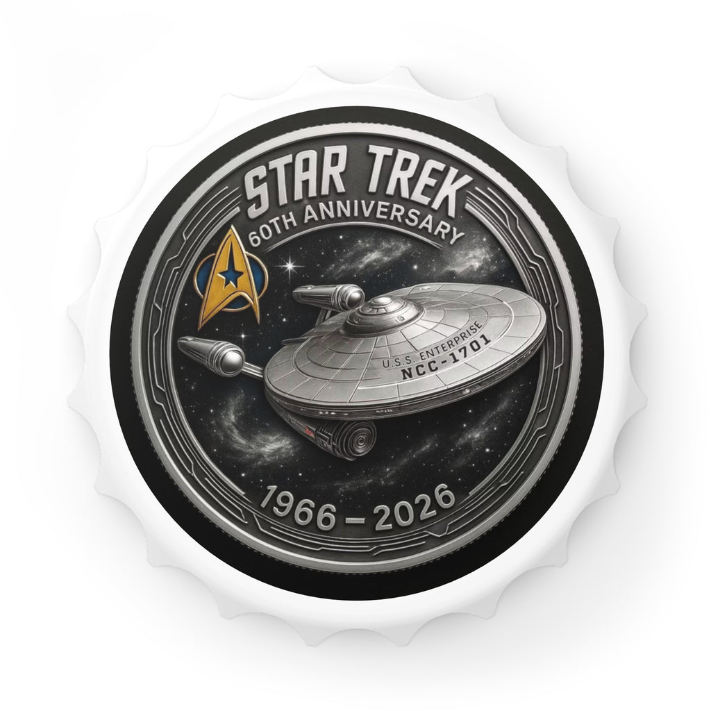 Star Trek 60th Anniversary USS Enterprise Bottle Opener – 1966–2026 Commemorative