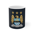 Manchester City Retro Crest Mug — MCFC Shield Ceramic Coffee Cup (11oz & 15oz)