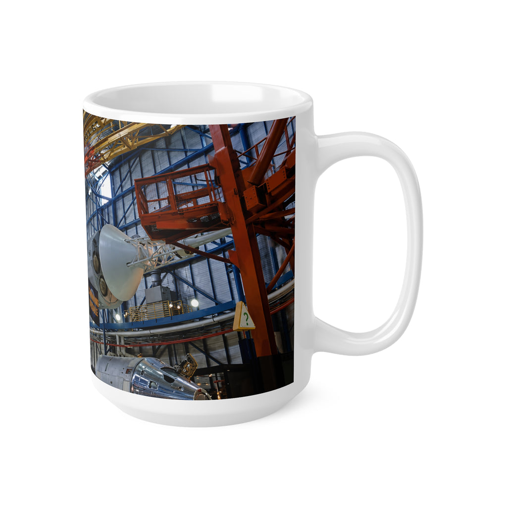 Space Shuttle Exhibit Ceramic Mug — NASA Apollo Patch Gallery Coffee Cup (11oz & 15oz)