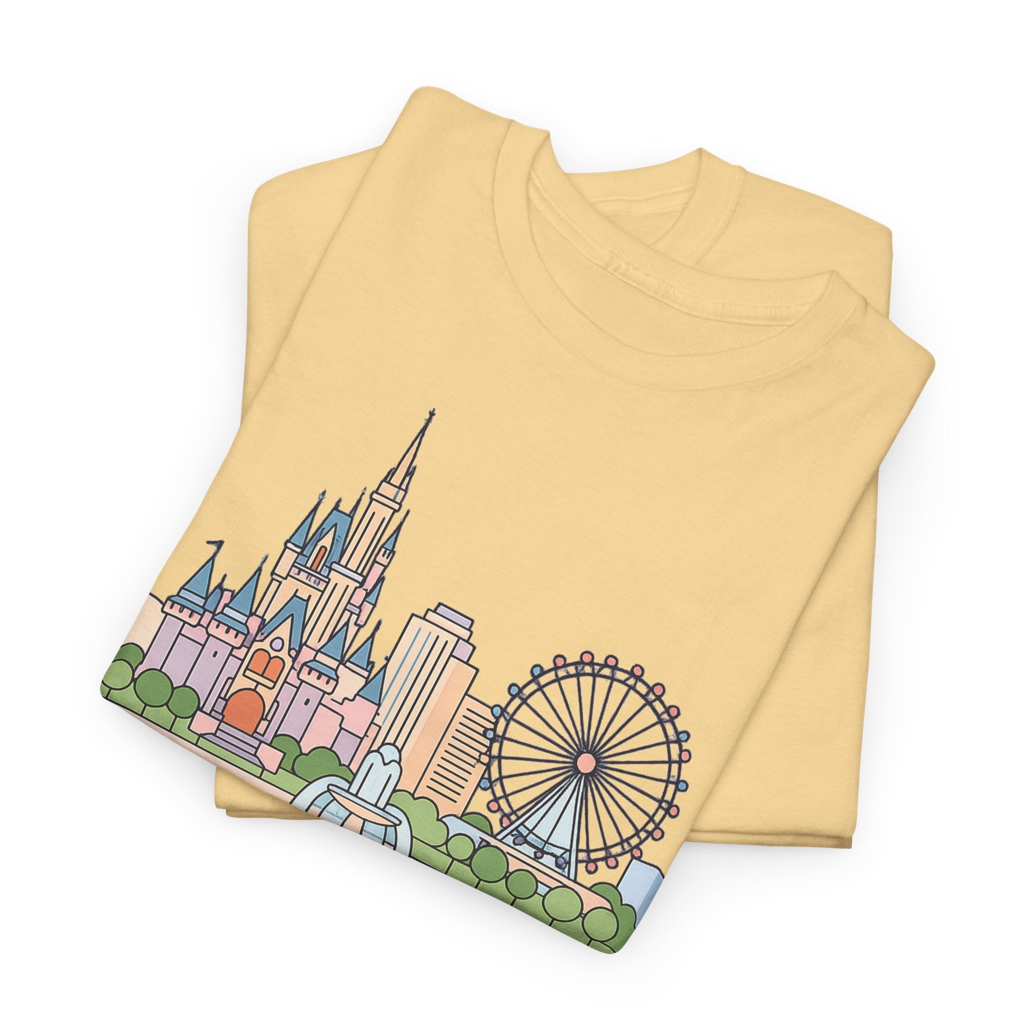Orlando Skyline T-Shirt — Cute Cityscape Graphic Tee with 'Orlando' Text