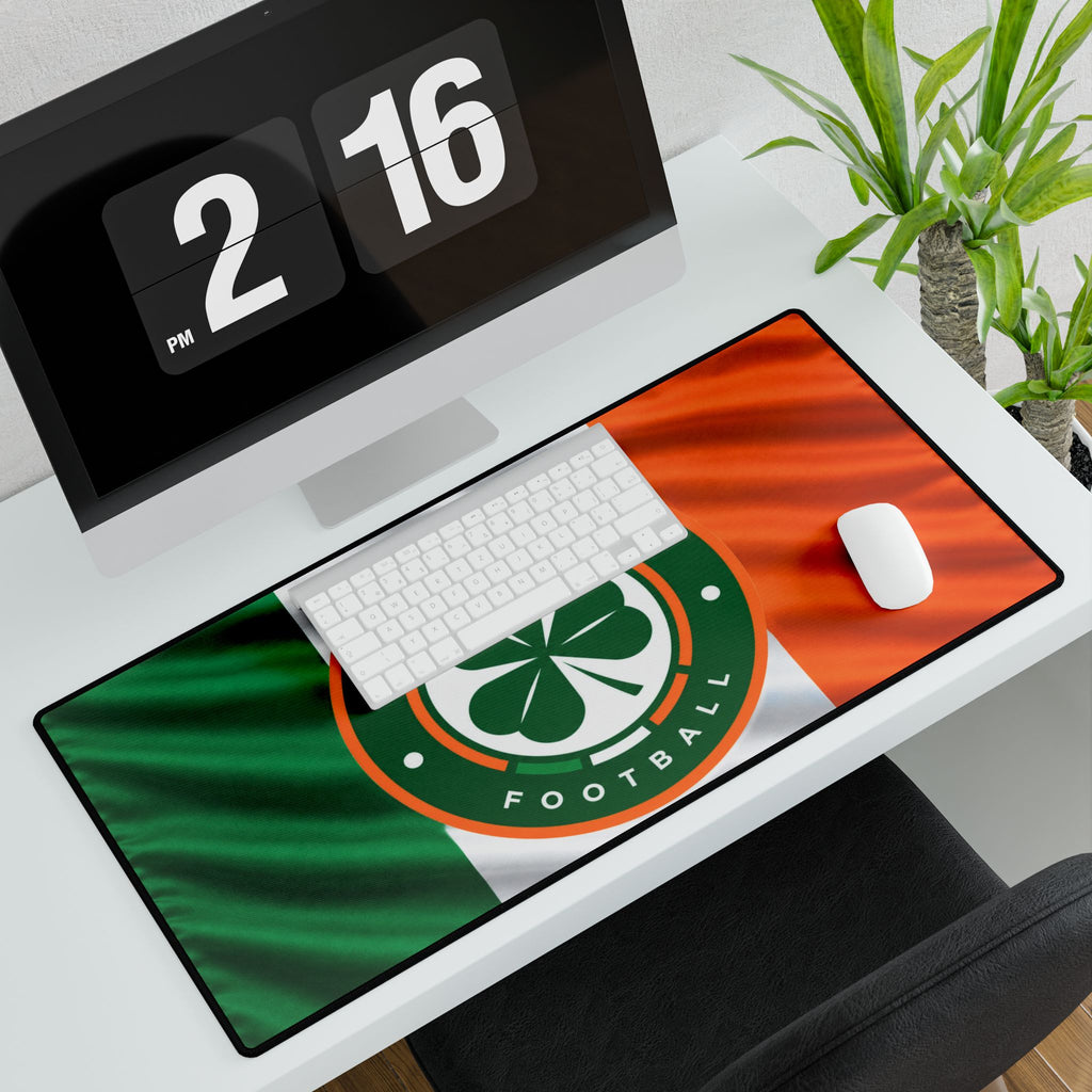 Ireland Football Desk Mat — Shamrock Flag Gaming & Office Mouse Pad