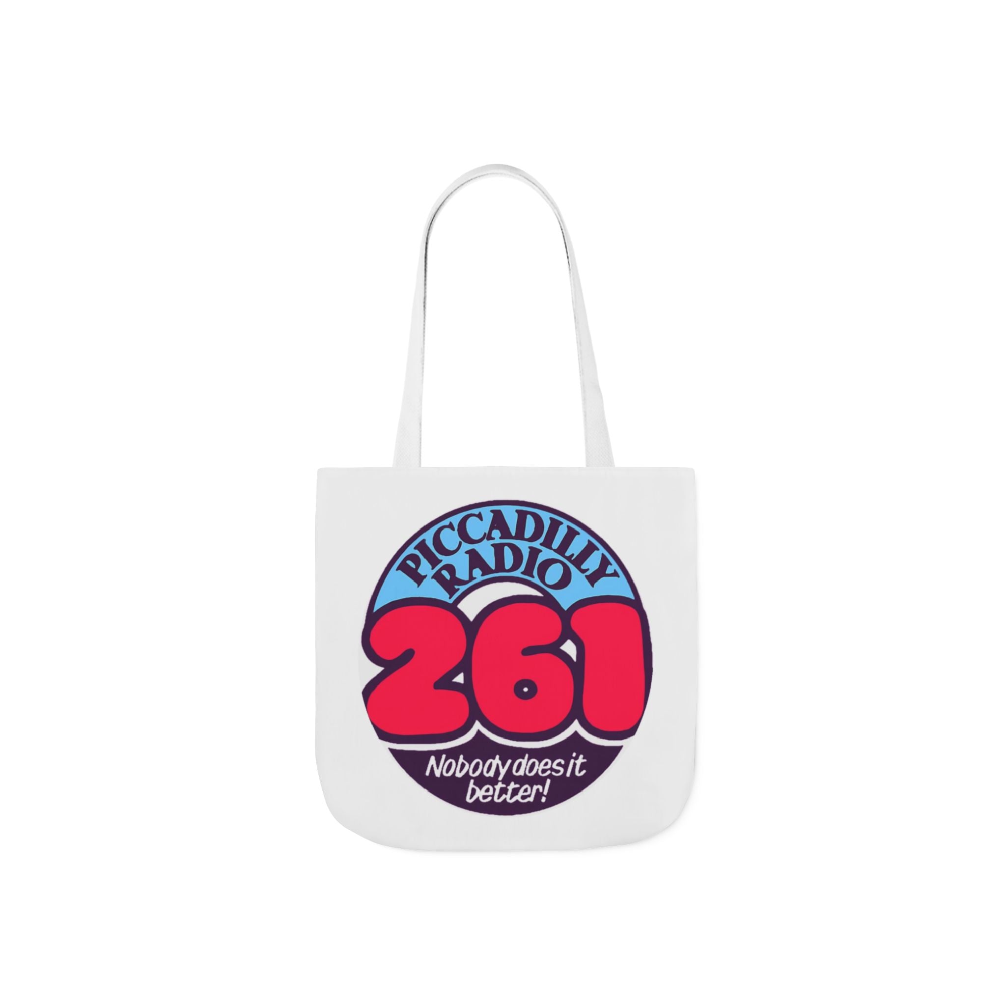 Tote Bag — Retro 'Piccadilly Radio 261' Vintage Logo Canvas Tote