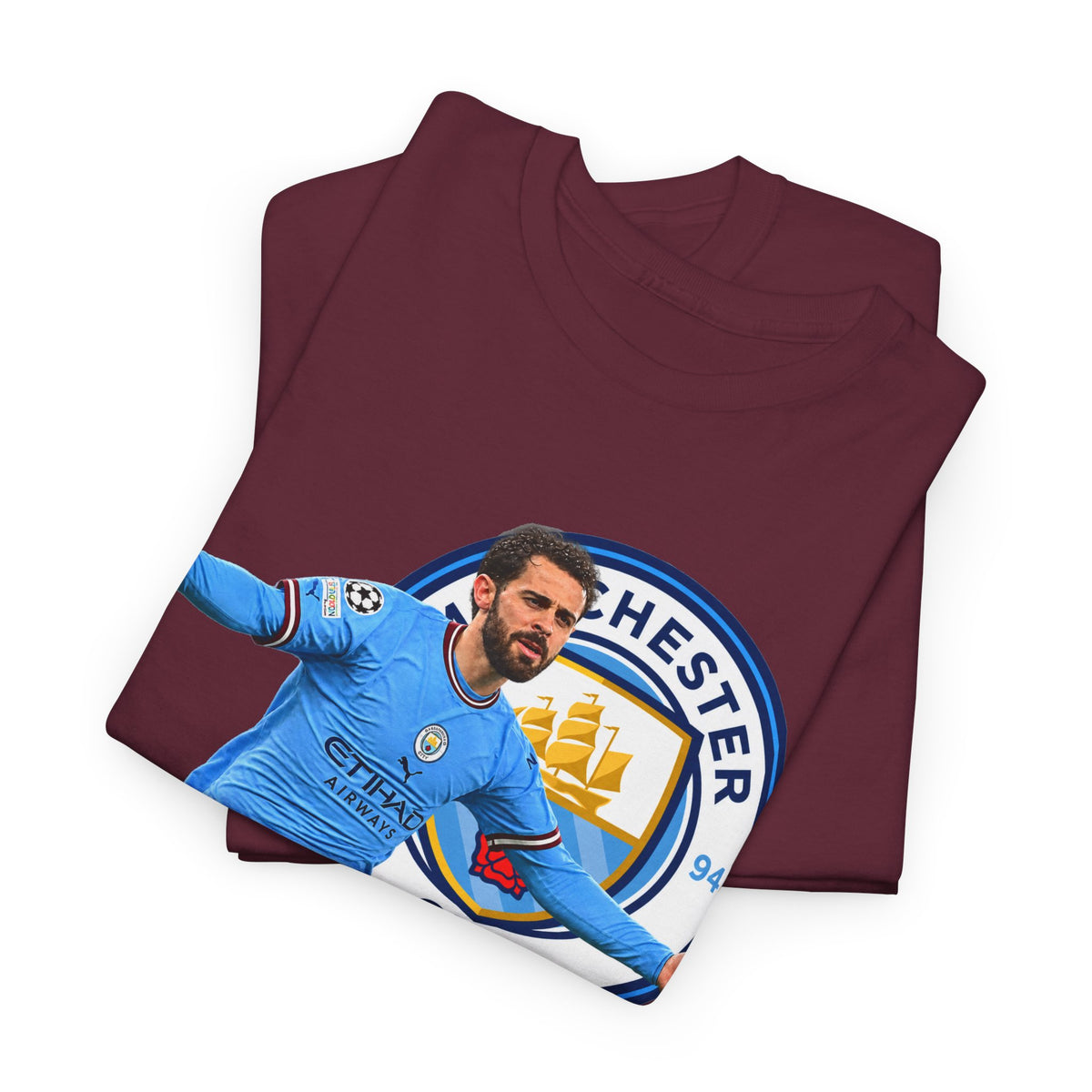 Bernardo Silva Manchester City Football Club Graphic Tee — Celebratory Player Design