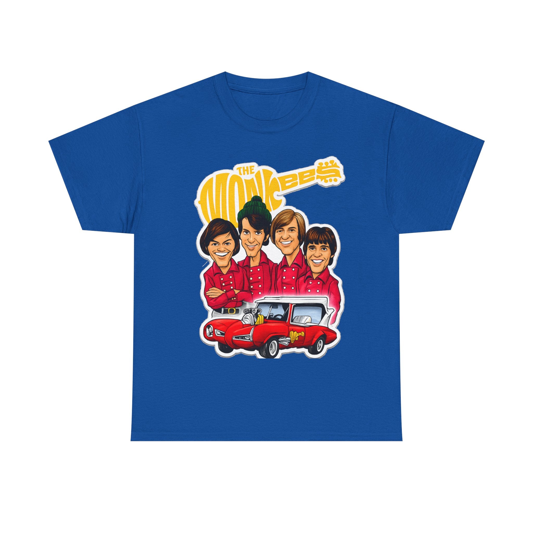 The Monkees Retro Band Tee — Colorful Car Cartoon Graphic
