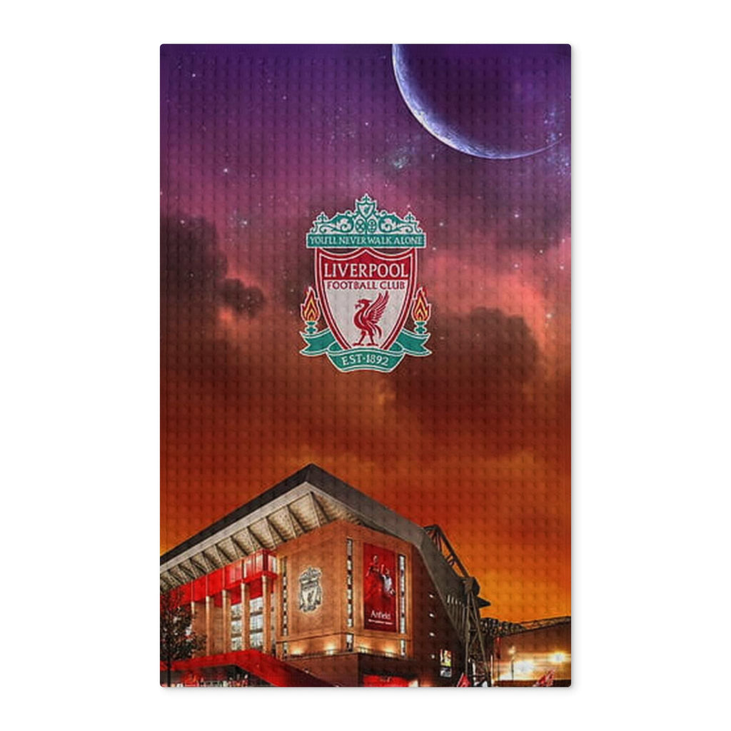 Liverpool FC Anfield Skyline Tea Towel — Waffle Double-Sided Stadium Design