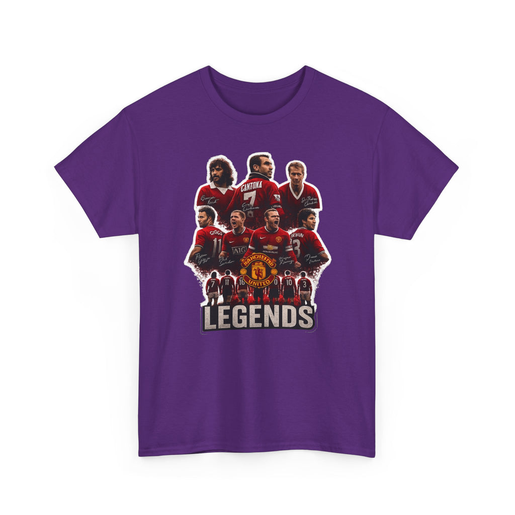 Manchester United Legends Football Team Tee — Retro Manchester United Players Graphic Shirt