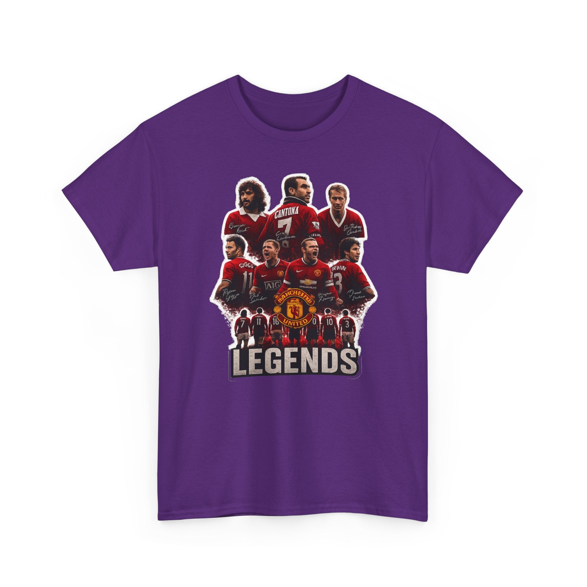 Manchester United Legends Football Team Tee — Retro Manchester United Players Graphic Shirt
