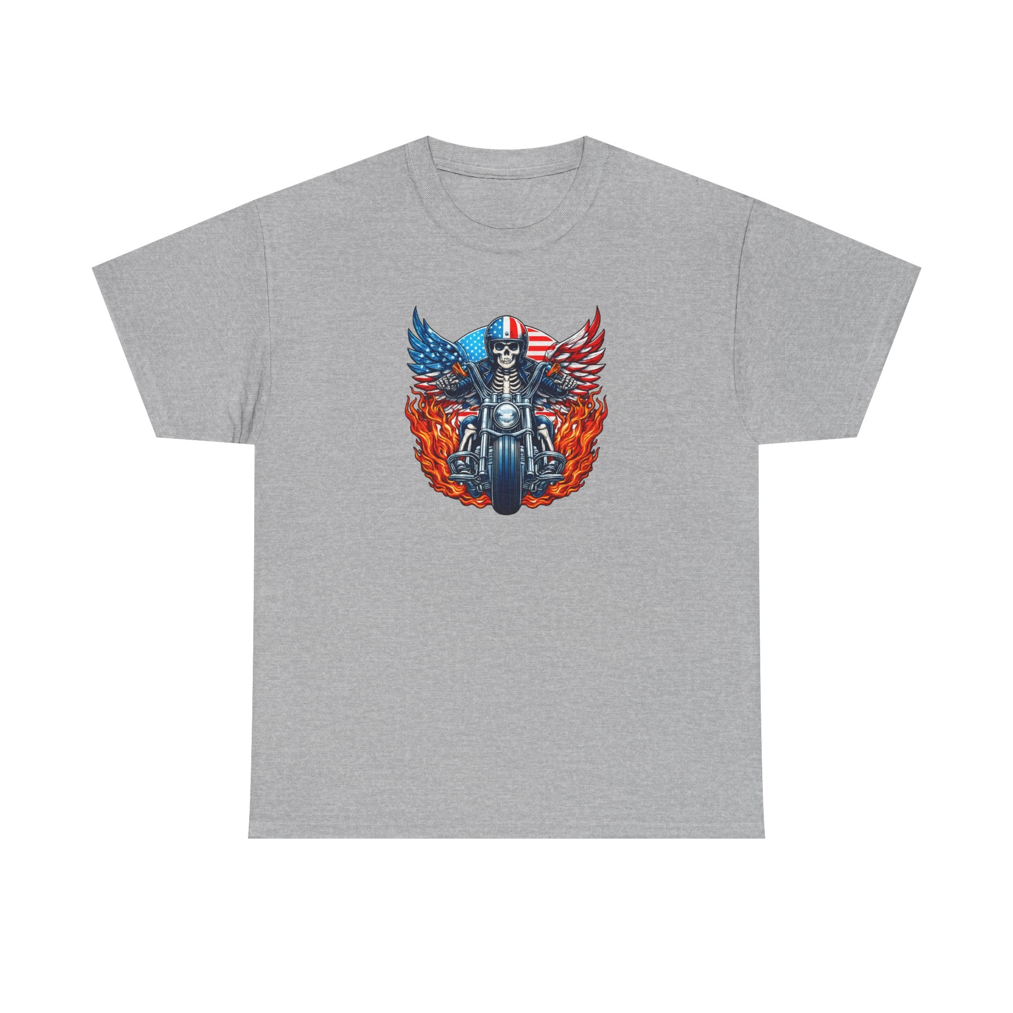 Motorcycle Skull Tee — "Sons of a B***h" Patriotic Biker Shirt