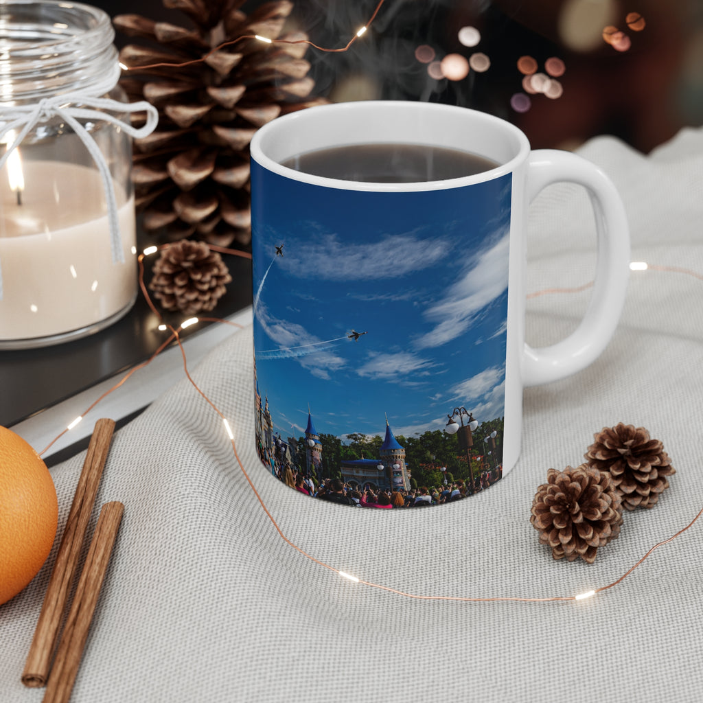 Magic Kingdom Fly over Ceramic Mug — 11oz/15oz Souvenir Coffee Cup