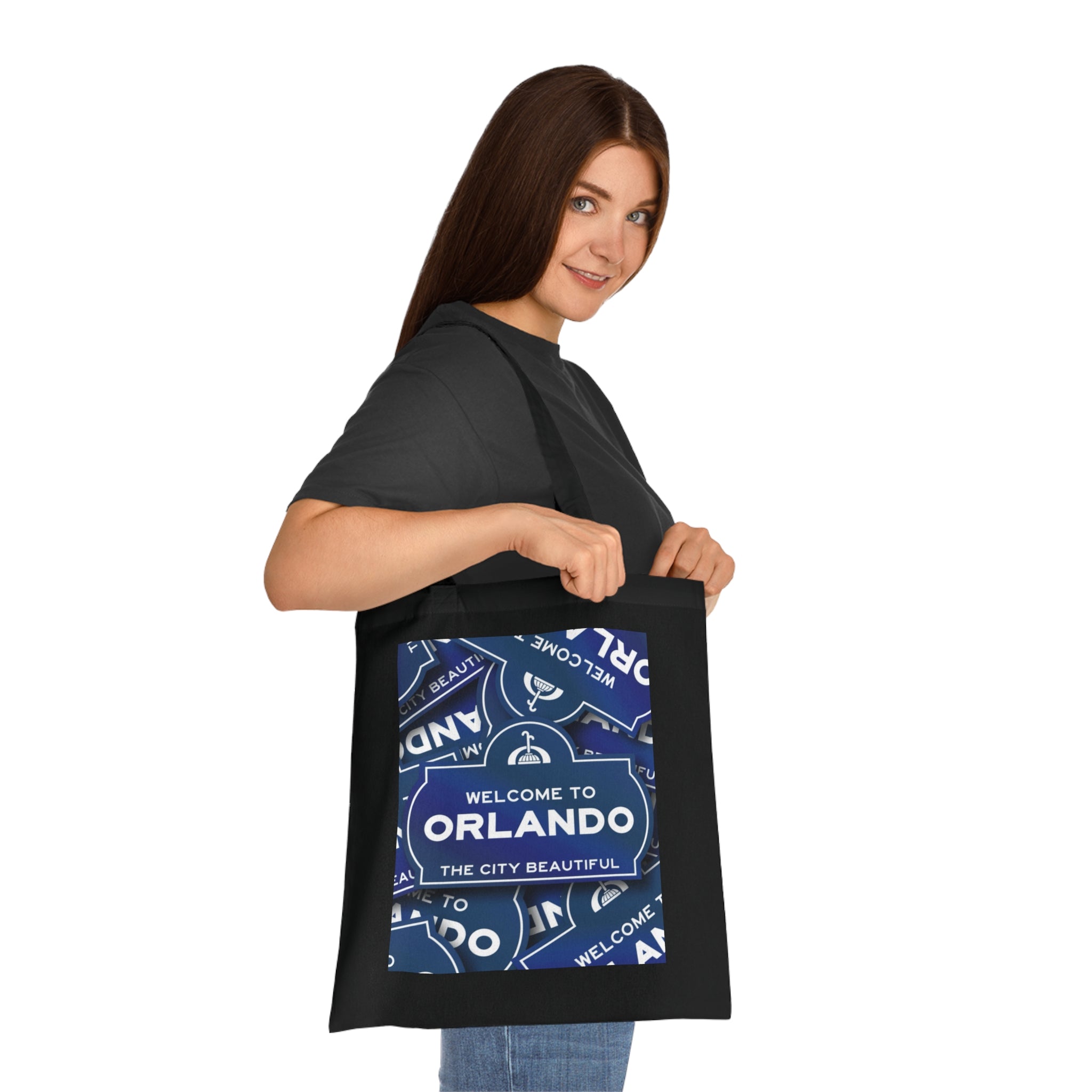 Orlando Souvenir Tote Bag – "Welcome to Orlando" City Beautiful Cotton Shopper