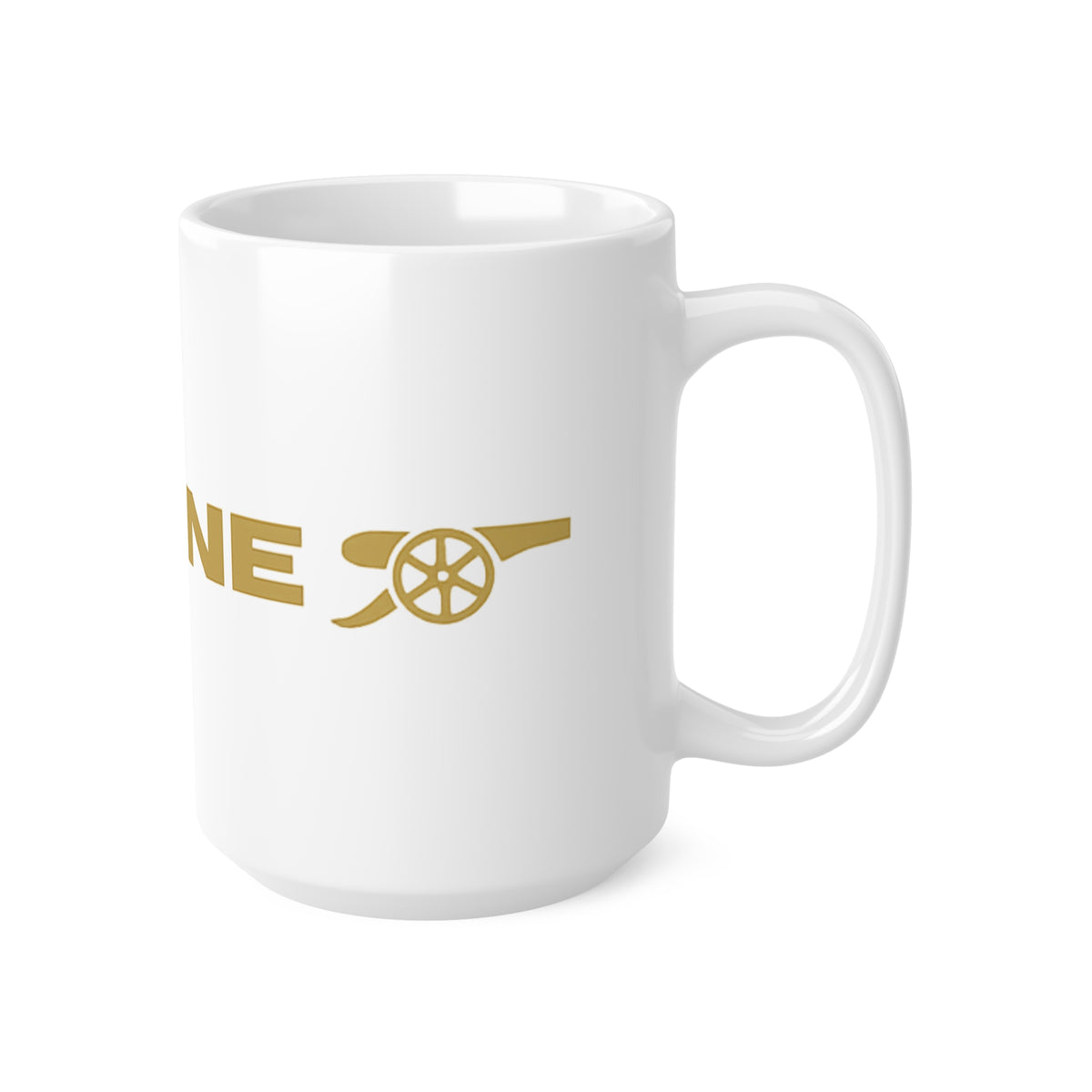 "It's Done" Arsenal Champions Gold Text Ceramic Coffee Mug — 11oz & 15oz