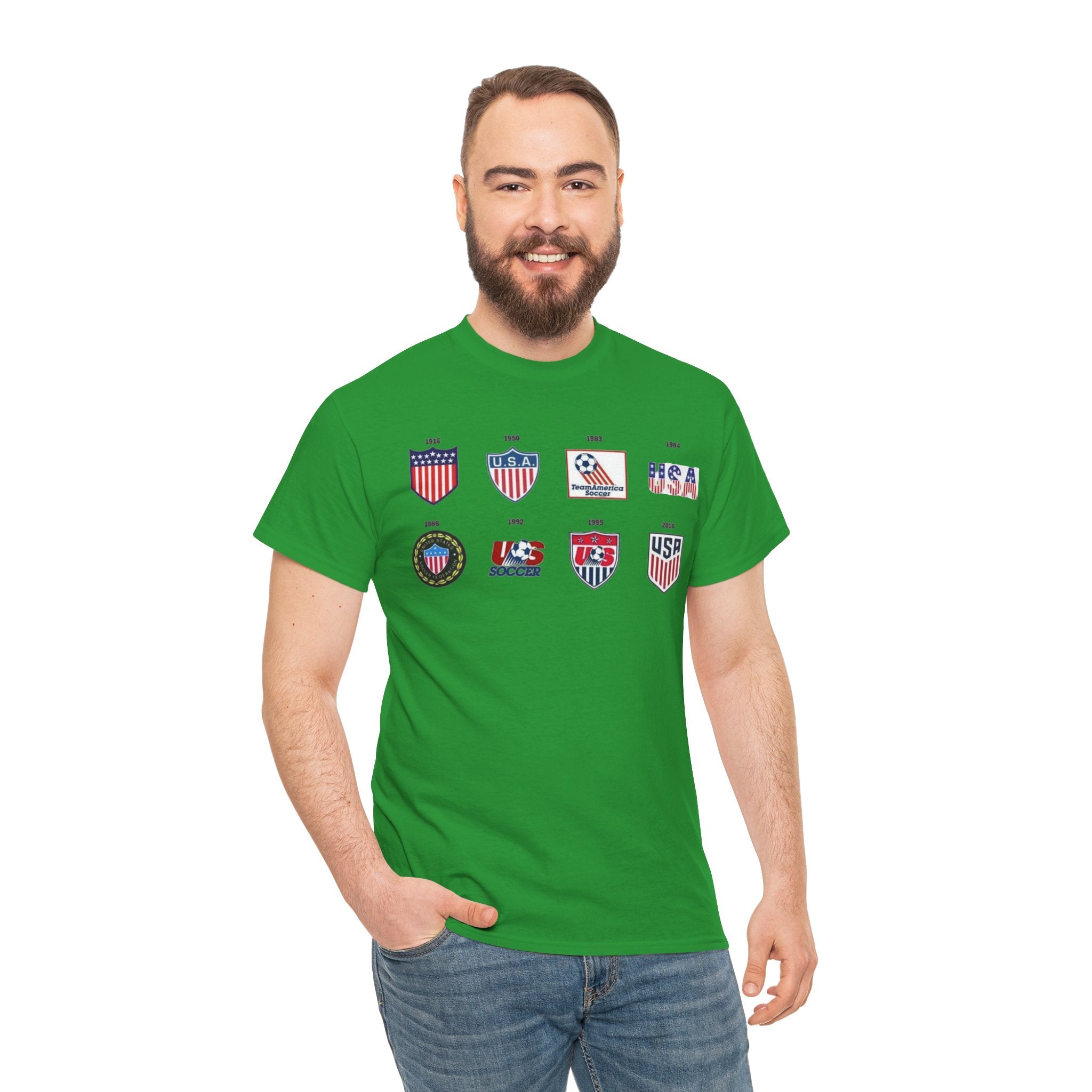 USA Soccer Logos Graphic Tee — Retro American Soccer Logo T‑Shirt