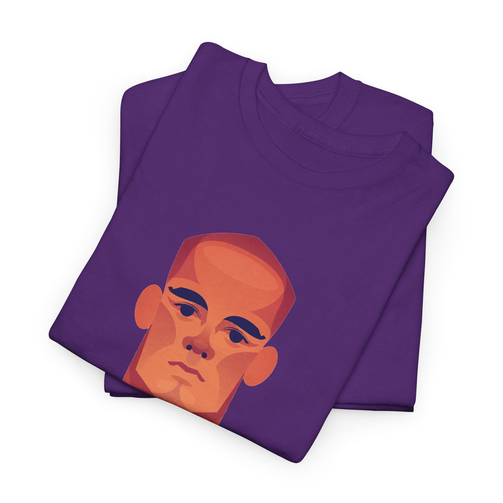 Vinny Kompany Manchester City Legend Minimalist Portrait Tee — Bold Stylized Face Graphic T-Shirt