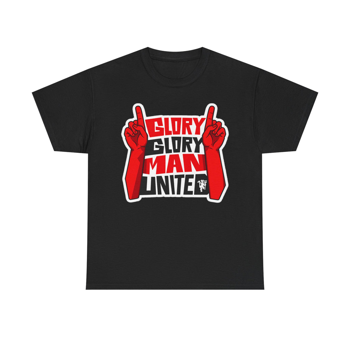Glory Glory Man United T-Shirt — Retro Red Football Fan Tee