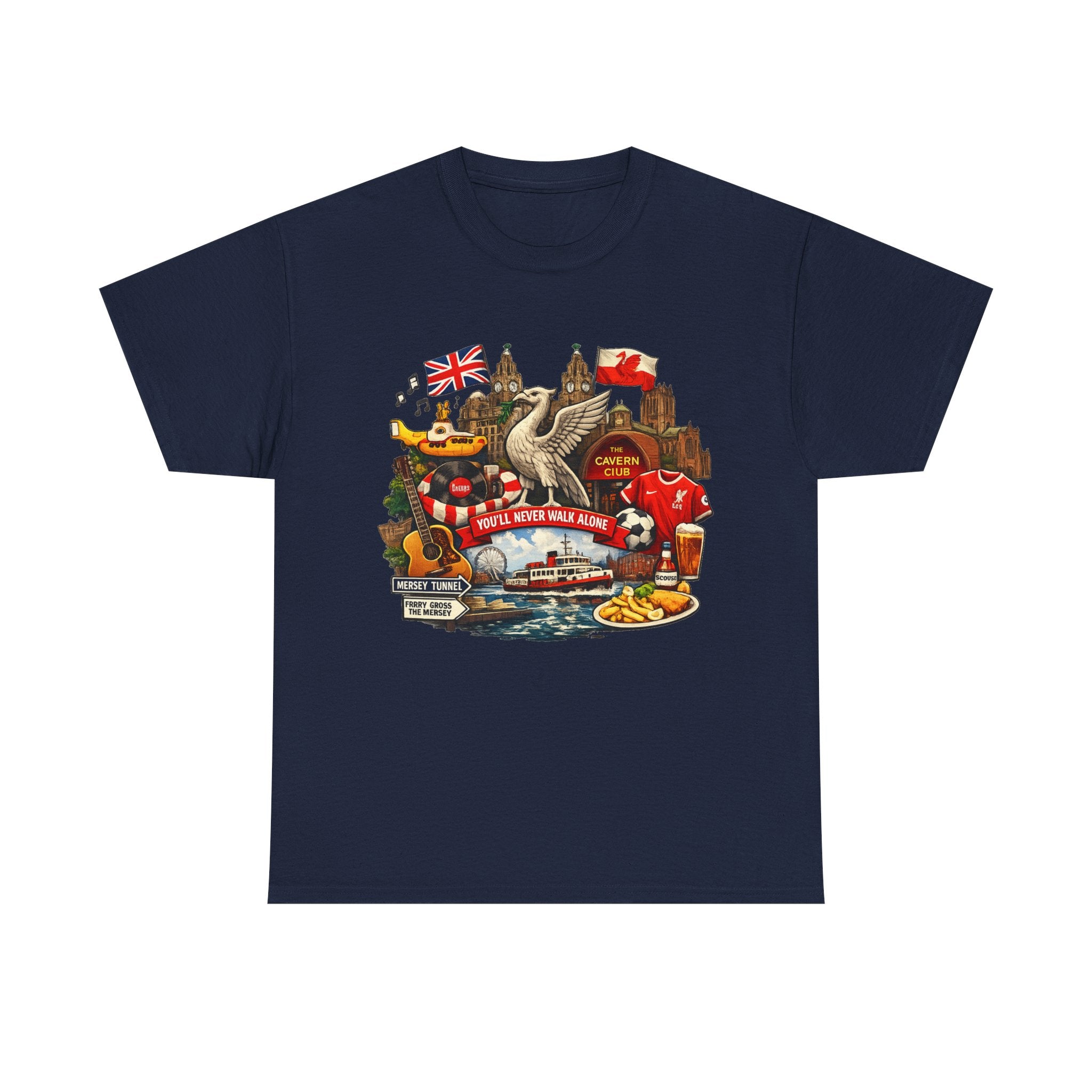 Liverpool Landmarks & You'll Never Walk Alone T-Shirt