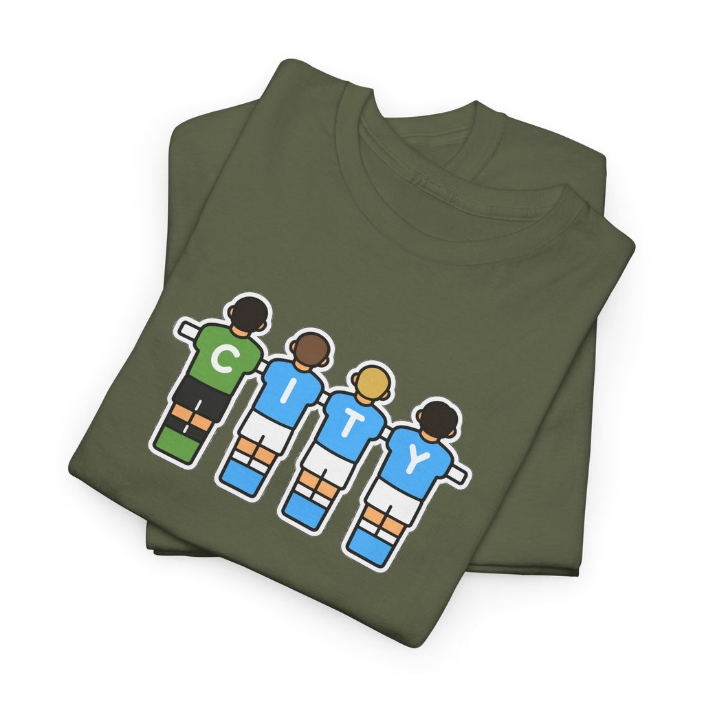 City Soccer Team Tee — Retro Foosball Players Graphic T-Shirt