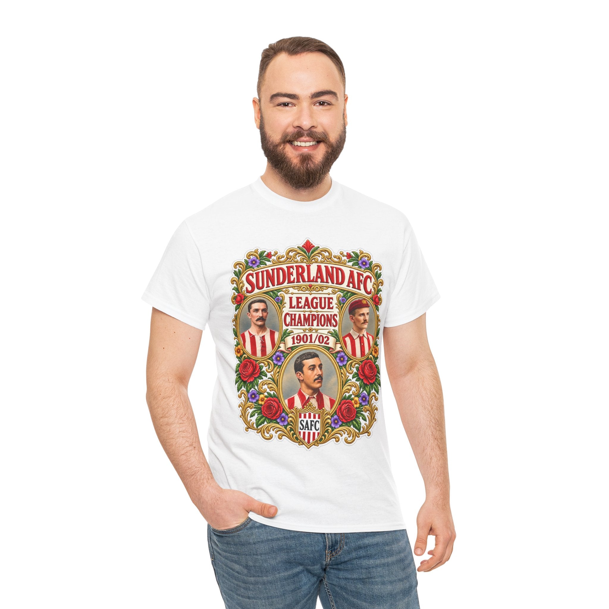 Sunderland AFC League Champions 1901-02 Cotton T-Shirt