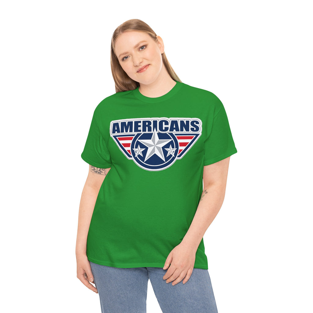 Americans Patriotic Star T‑Shirt — Red White Blue USA Graphic Tee