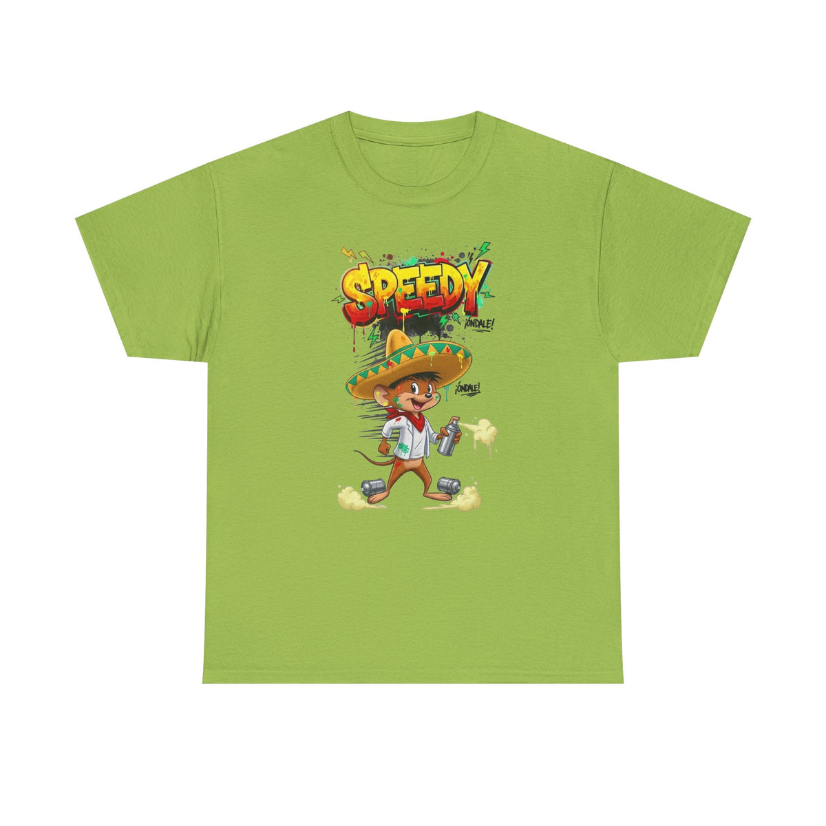 Speedy Sombrero Cartoon Tee — Mexican Street Food Runner Graphic T-Shirt