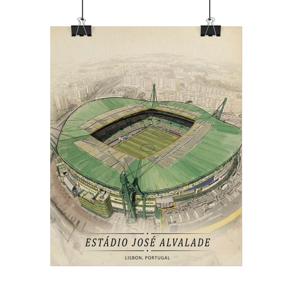 Estádio José Alvalade Rolled Poster — Lisbon Stadium Wall Art