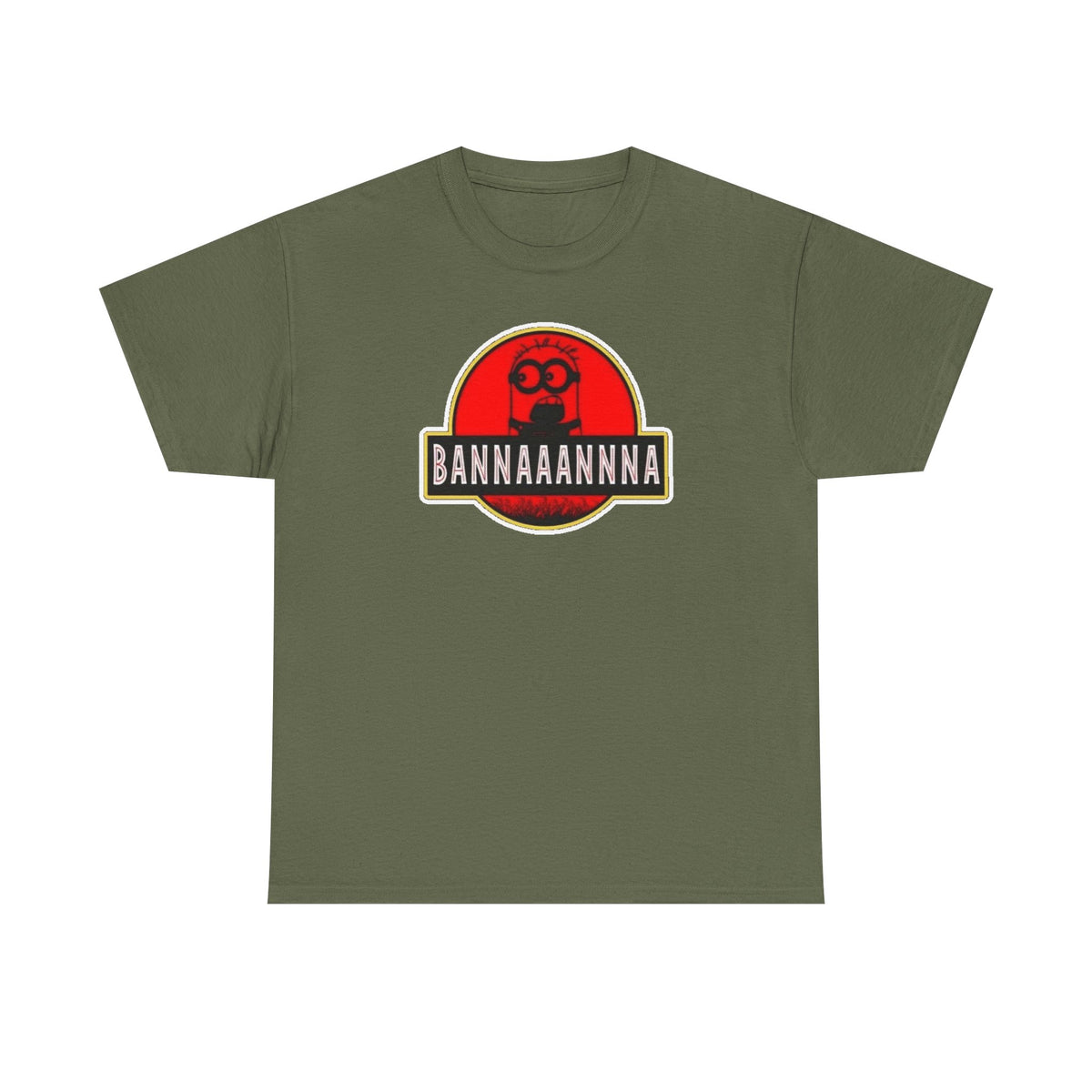 Bannaaannna Graphic Tee — Retro Red Logo Funny Banana Shirt