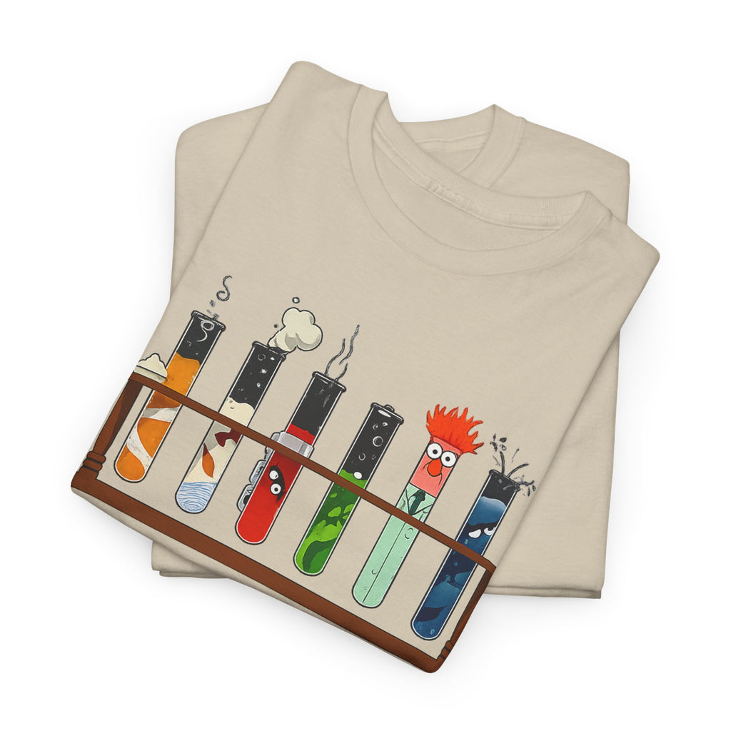 Muppets Beaker Science Test Tube Cats T‑Shirt — Cute Laboratory Cat Illustrations Tee