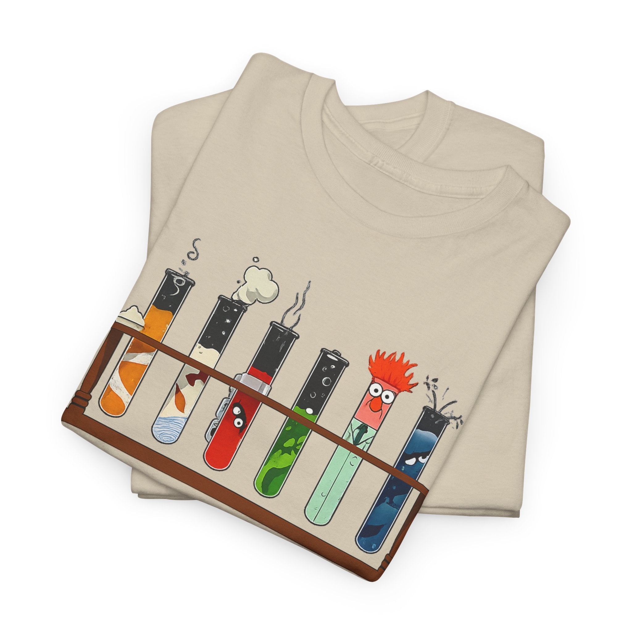 Muppets Beaker Science Test Tube Cats T‑Shirt — Cute Laboratory Cat Illustrations Tee