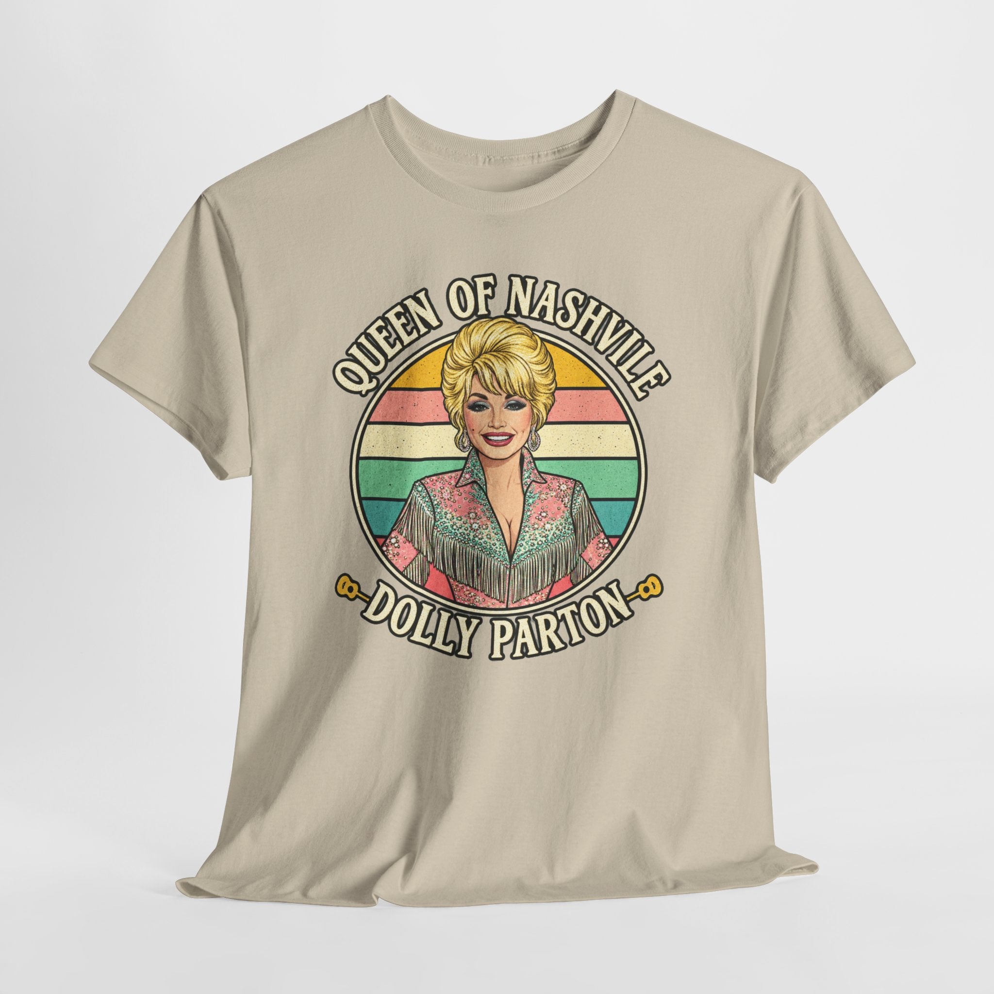 Queen of Nashville Graphic Tee — Dolly Parton Retro Portrait Shirt