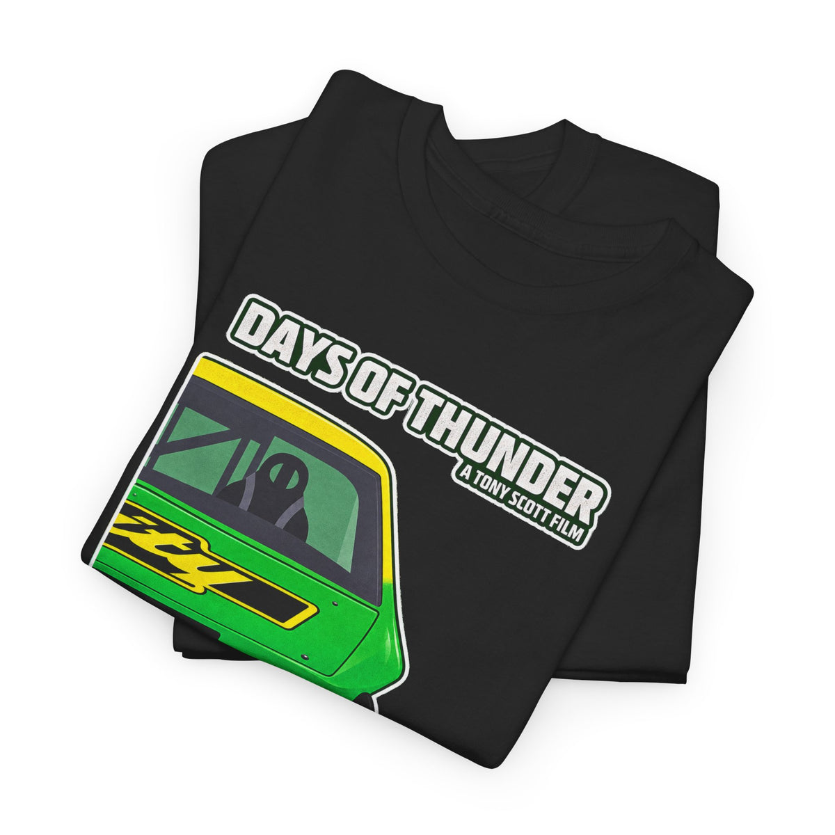 Days of Thunder Racing Car T‑Shirt — Retro Green Muscle Car Tee