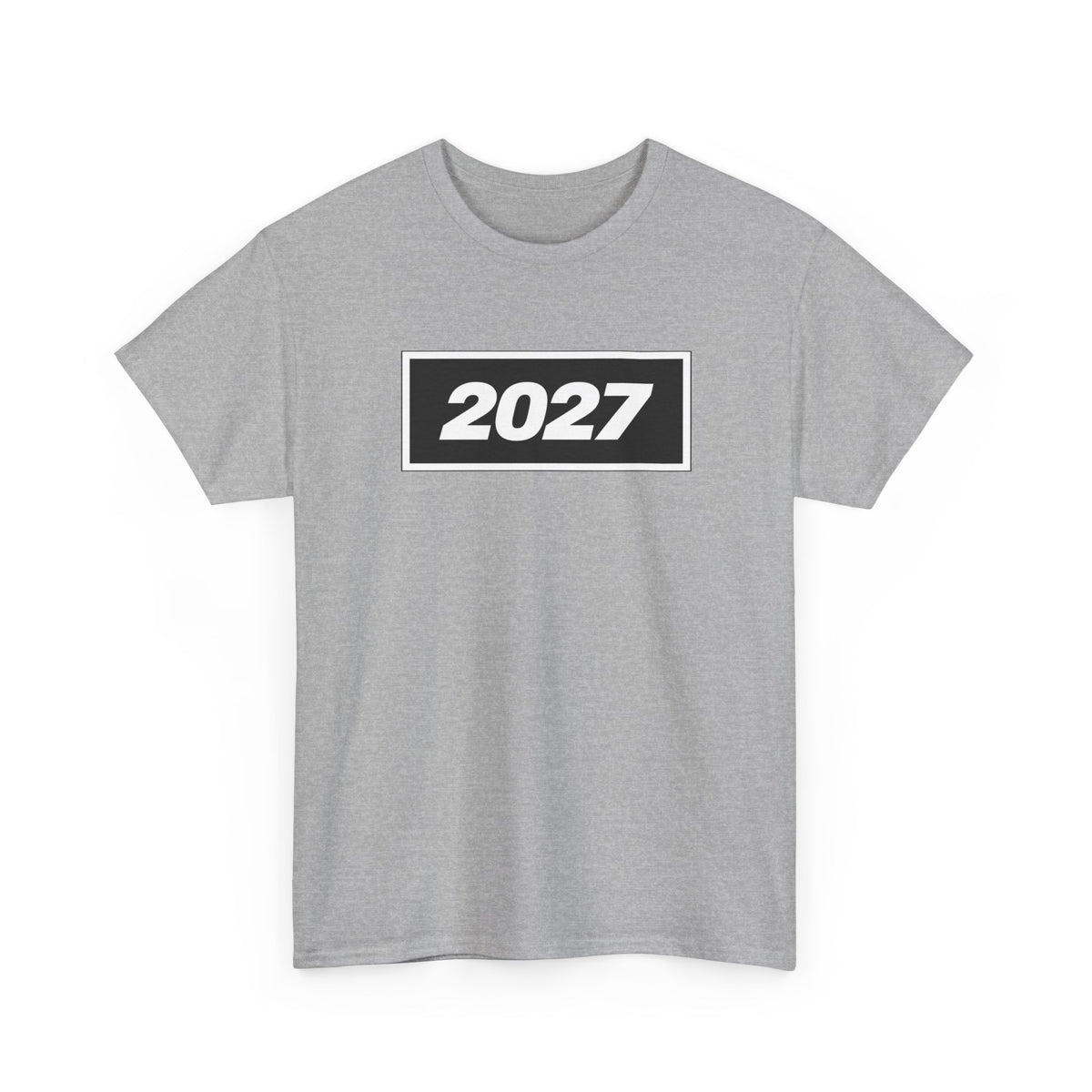Oasis Inspired 2027 Graphic Tee — Minimal Year Rectangle T‑Shirt for New Year Celebrations