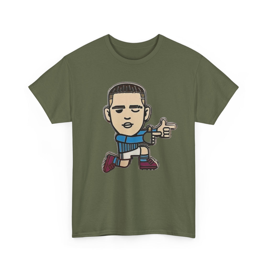 Phil Foden Cartoon Dance Pose Tee - Funky Character Graphic T-Shirt