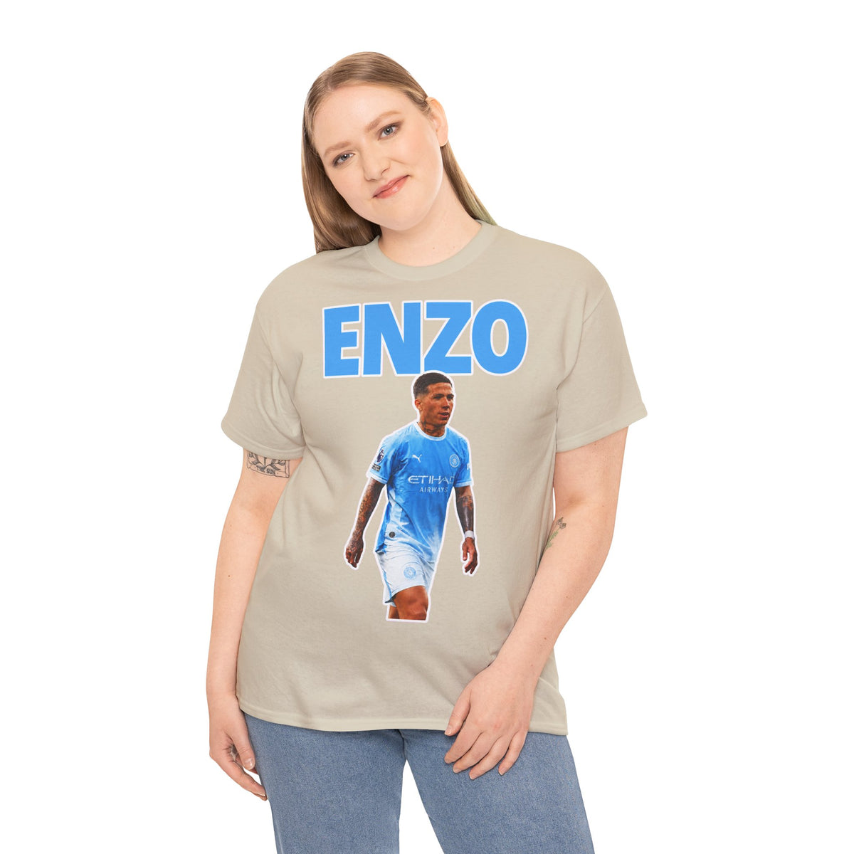 Enzo Fernandez Manchester City Inspired Cotton T-Shirt