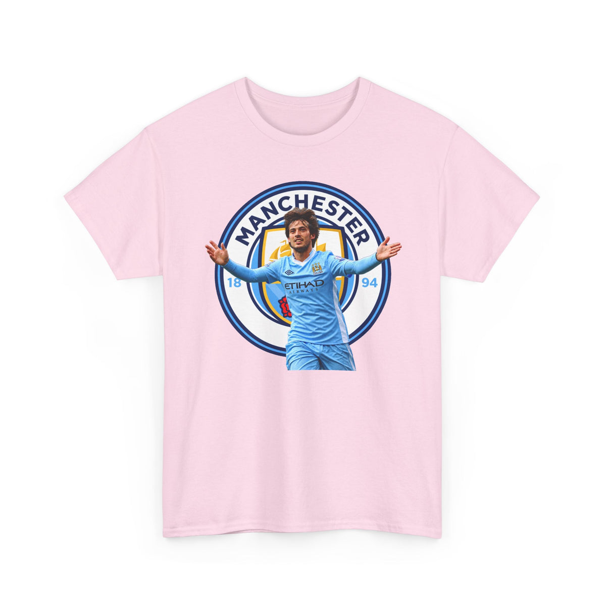 David Silva Manchester Legend Football Tee — Player Celebration Design