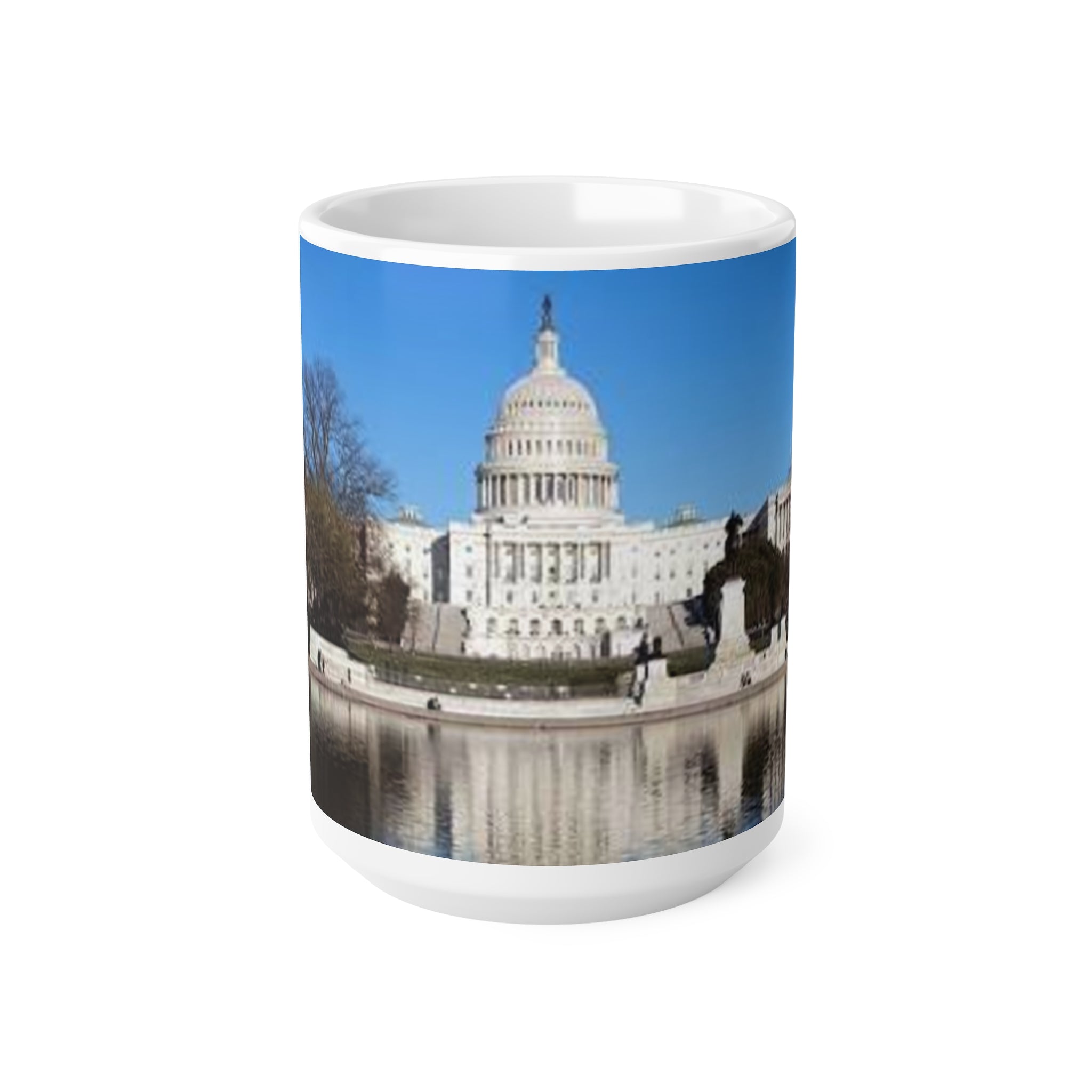 US Capitol Reflection Mug — Washington D.C. Scenic Ceramic Coffee Cup (11oz & 15oz)