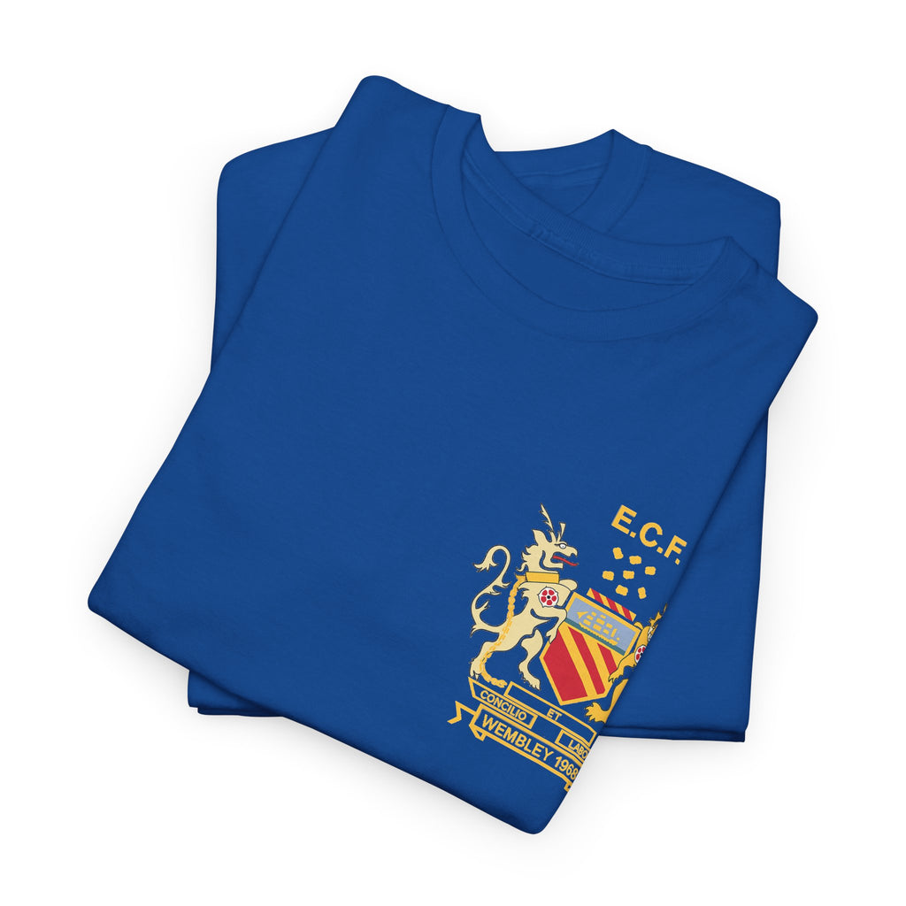 Manchester United Wembley 1968 Heraldic Crest Tee — Vintage Coat of Arms Chest Print