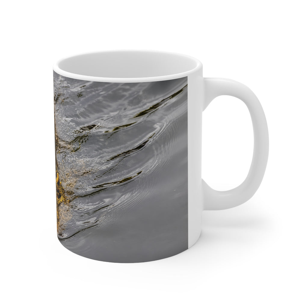 Alligator Reflection Ceramic Mug - Wildlife Photography Coffee Cup (11oz, 15oz)