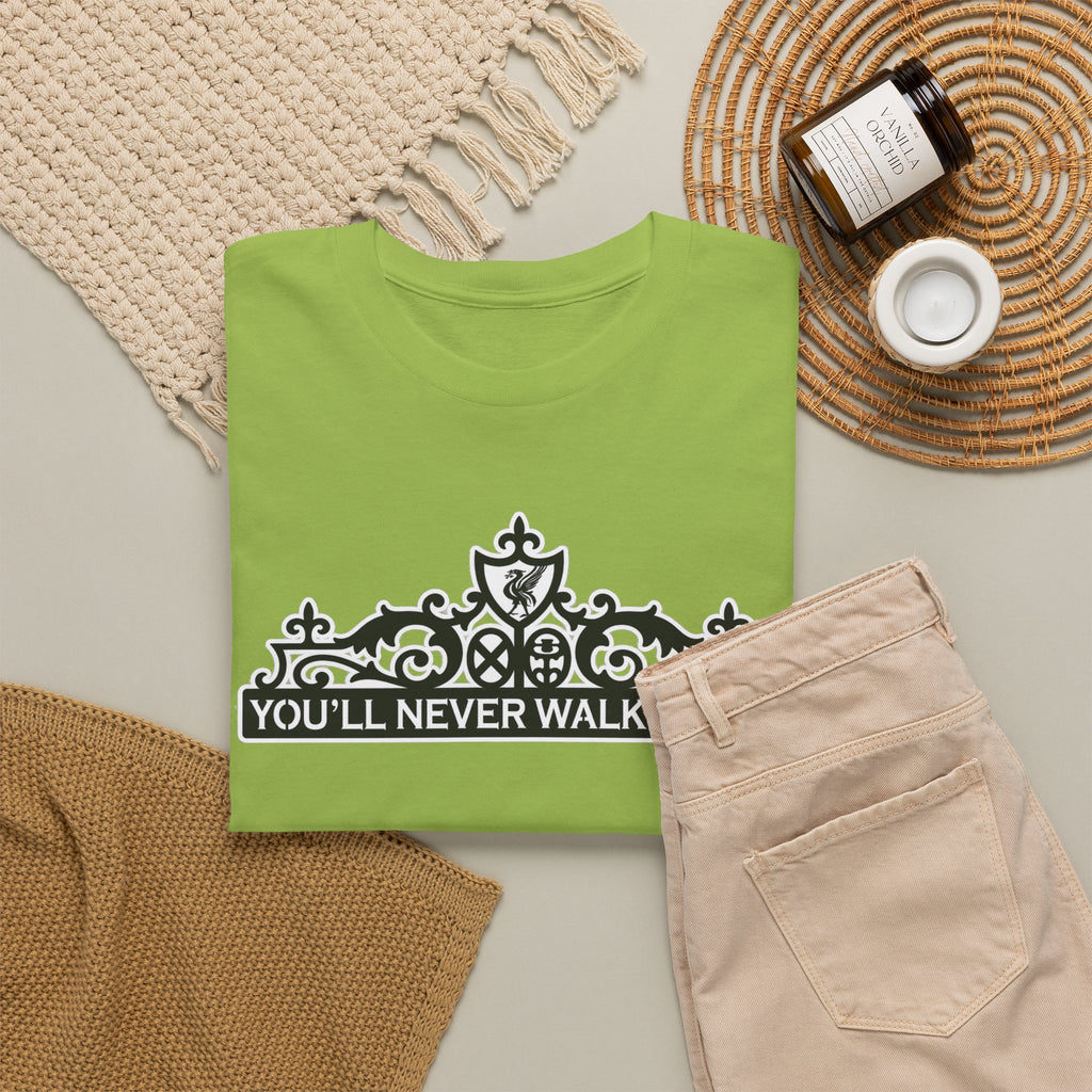 You'll Never Walk Alone T‑Shirt — Liverpool FC Crest Cotton Tee