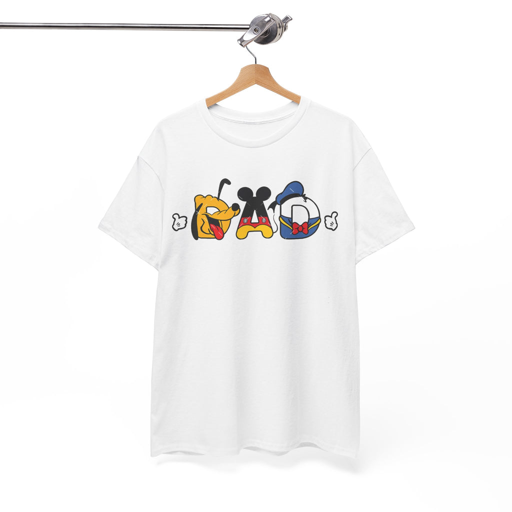 Disney Dad Character Graphic Tee — Playful Colorful Character Icons T-Shirt