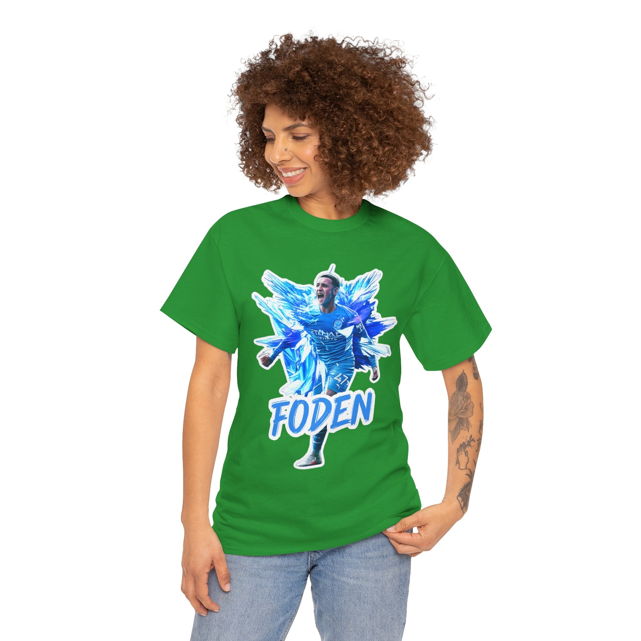 Phil Foden Manchester City Soccer T‑Shirt — Blue Graphic Football Fan Tee