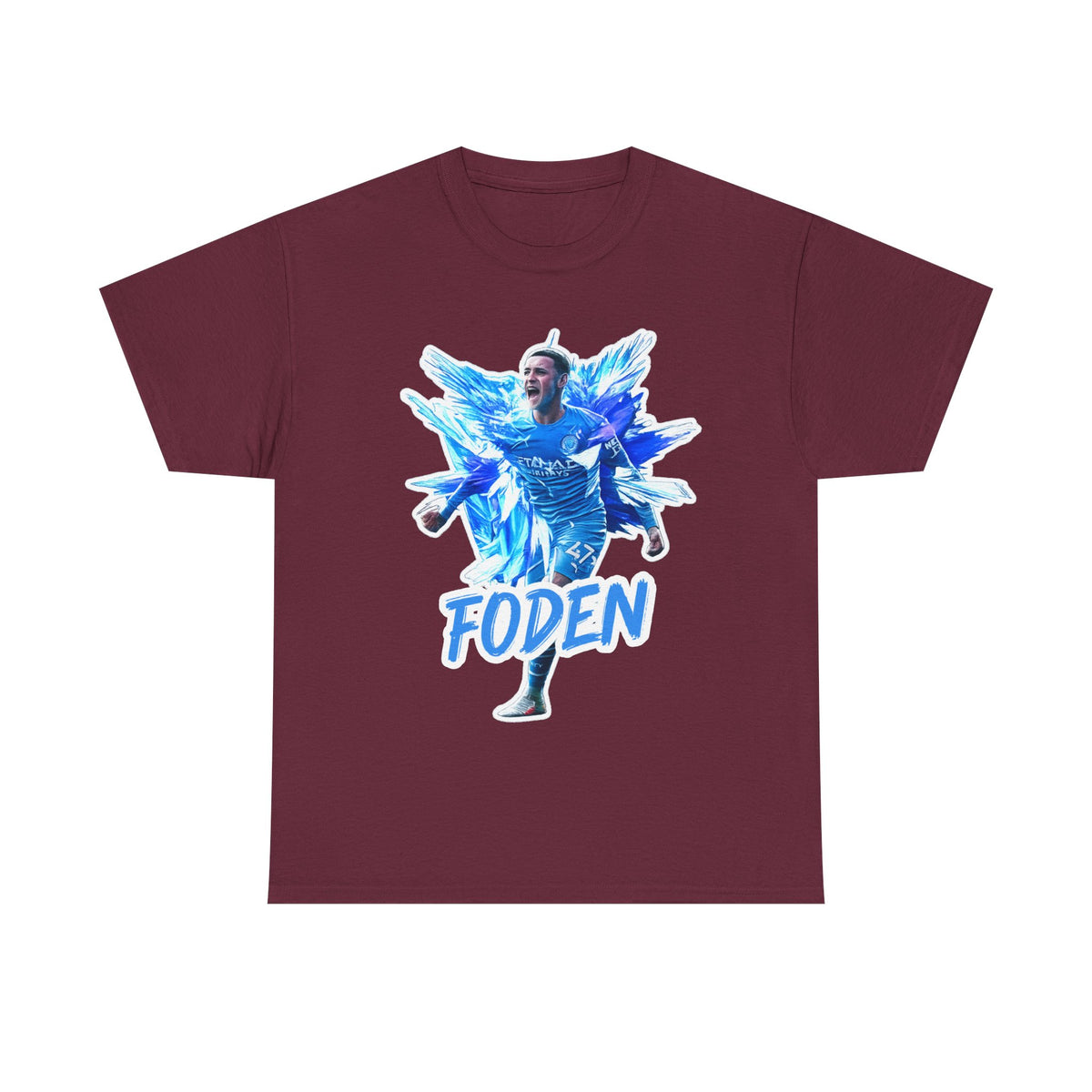 Phil Foden Manchester City Soccer T‑Shirt — Blue Graphic Football Fan Tee